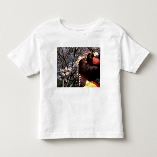 Japan, Kyoto. Rear view close-up of geisha's Toddler T-Shirt (Front)