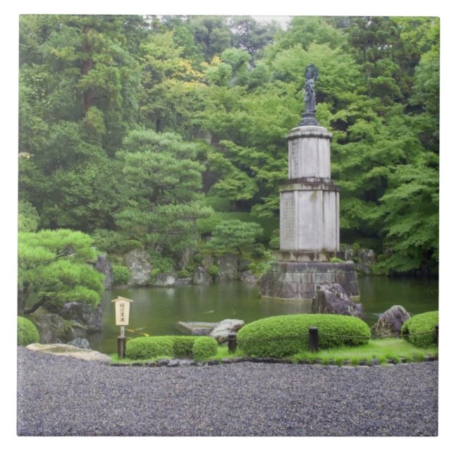 Japan, Kyoto, Scilent Stone Garden Ceramic Tile (Front)