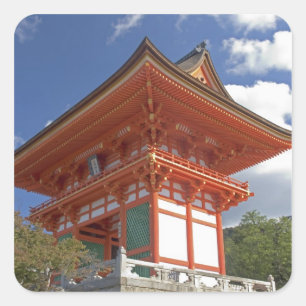 Japan, Kyoto, Soaring Gate of Temple Square Sticker
