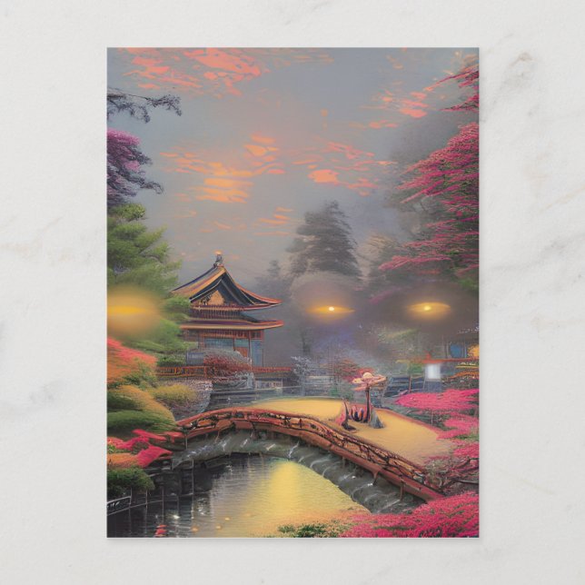 Japan Landscape Graphic Postcard (Front)