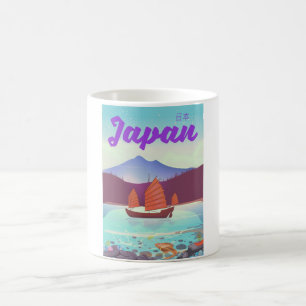 japan landscape travel poster coffee mug