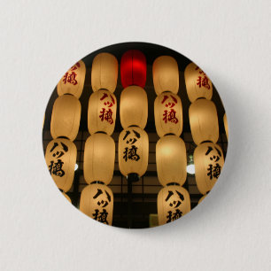 japan lanterns 6 cm round badge