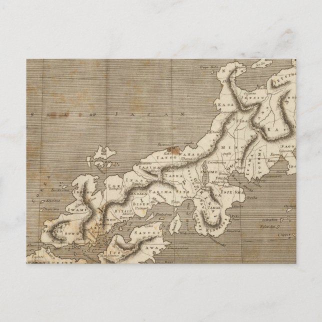 Japan Map by Arrowsmith Postcard (Front)