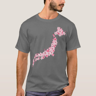 Japan Map Japanese Sakura Map  T-Shirt
