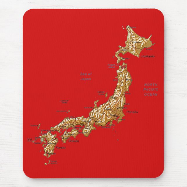 Japan Map Mousepad (Front)