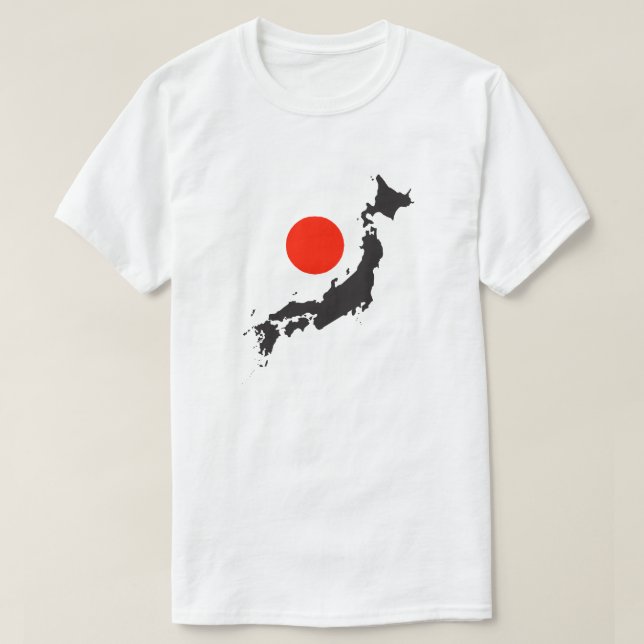 Japan map outline and circle T-Shirt (Design Front)