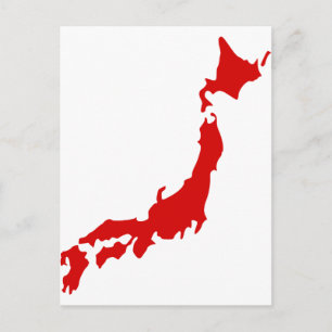 Japan Map Postcard