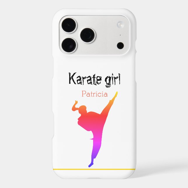 Japan Martial Arts Karate Silhouette Modern Girly (Back)