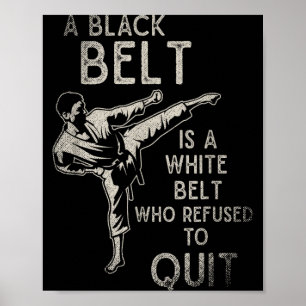 Japan Martial Arts Sparring Ninja Black Belt Poster