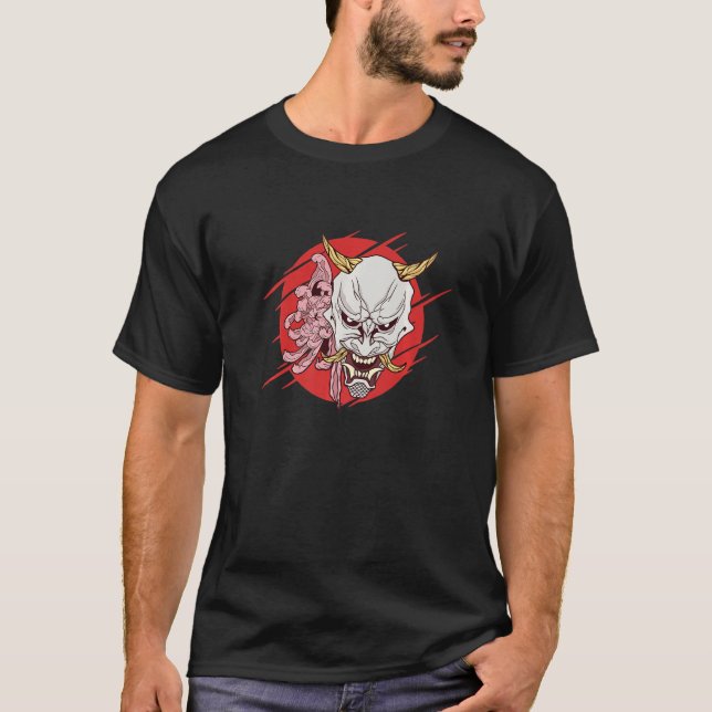 Japan Mask Devil Oni Demon T-Shirt (Front)