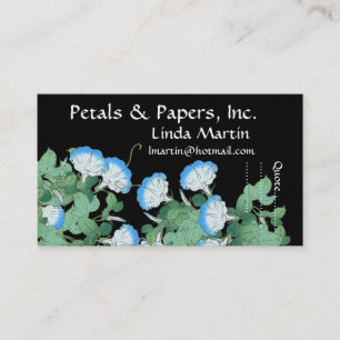 Japan Morning Glory Floral Flower Business Card