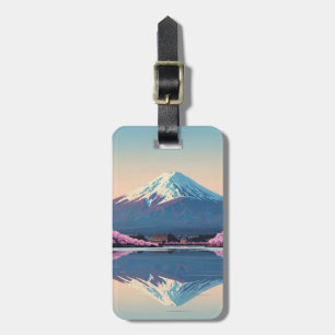 Japan Mount Fuji Fujisan Postcard Luggage Tag