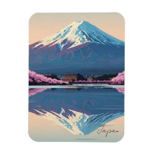 Japan Mount Fuji Fujisan Postcard Magnet