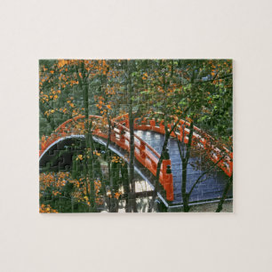Japan, Nara Pref., Nara. The Royal Bridge glows Jigsaw Puzzle