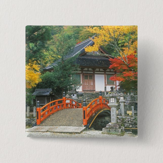 Japan, Nara, Ryuzenji Temple 15 Cm Square Badge (Front)