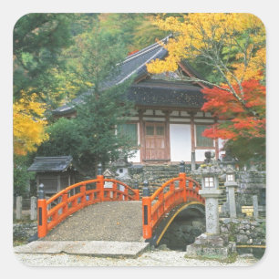 Japan, Nara, Ryuzenji Temple Square Sticker