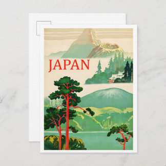 Japan Nature Art Vintage Travel Postcard