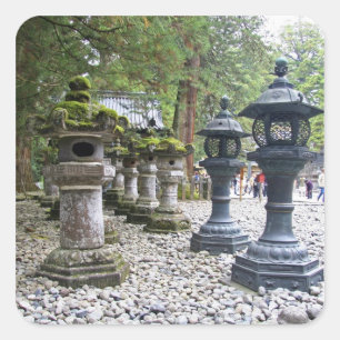 Japan, Nikko. Toshogu Shrine and mausoleum in Square Sticker