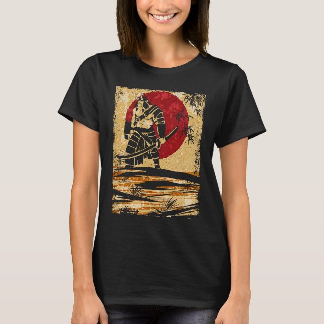 Japan Oni Fighter Japanese Retro T-Shirt (Front)