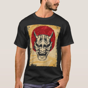 Japan Oni Mask Fighter Japanese Retro Raglan 1 T-Shirt