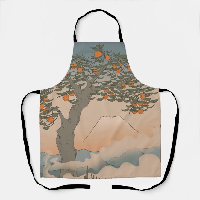 Japan Orange tree in the mist Apron (Front)