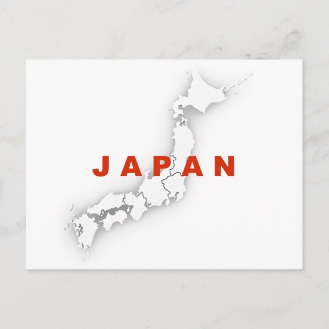 Japan Outline Map Postcard (Front)