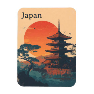 Japan Pagoda vintage Magnet