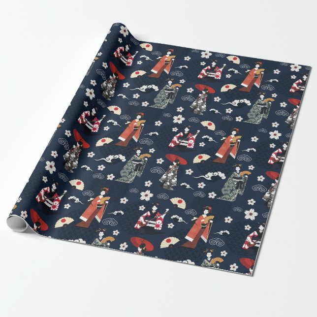 Japan Pattern  Wrapping Paper (Unrolled)
