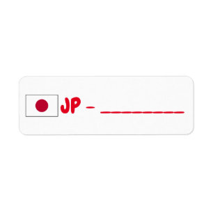 Japan Post crossing Return Address Label