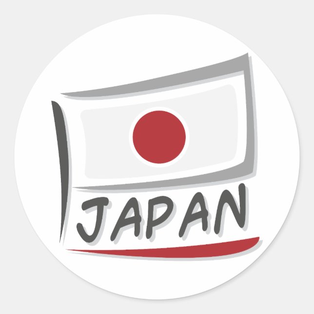 Japan   Pride X Flag  Classic Round Sticker (Front)