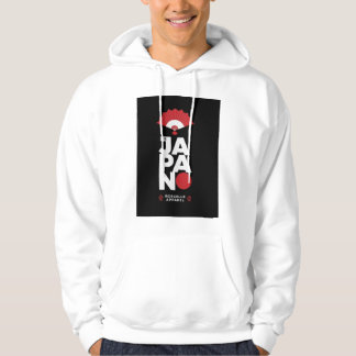Japan Red folding fan bold typography hoodie