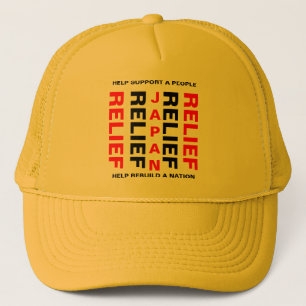 JAPAN RELIEF HELP SUPPORT A PEOPLE... TRUCKER HAT