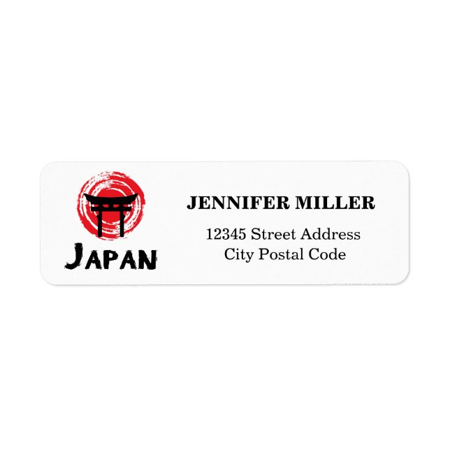 Japan Return Address Label (Front)