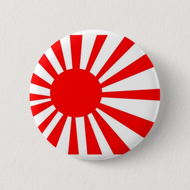 Japan Rising Sun Flag 6 Cm Round Badge (Front)