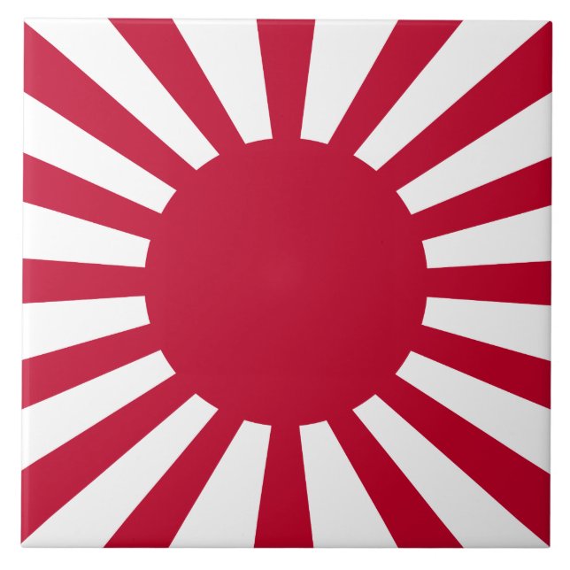 Japan Rising Sun Flag Ceramic Tile (Front)