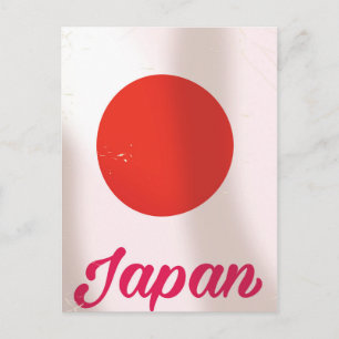 Japan Rising Sun vintage style travel poster Postcard