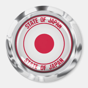 Japan Round Emblem Magnet