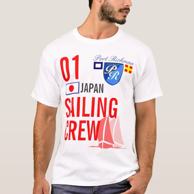 Japan Sailing Crew Nautical T-Shirt (Front)