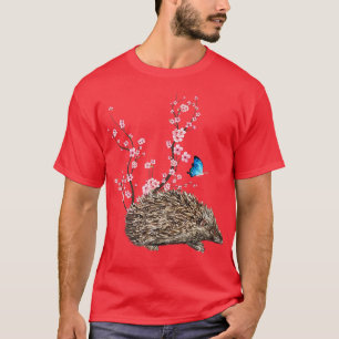 Japan Sakura Cherry Blossom Hedgehog Japanese  T-Shirt