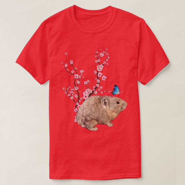 Japan Sakura Cherry Blossom Pika Japanese  T-Shirt (Design Front)