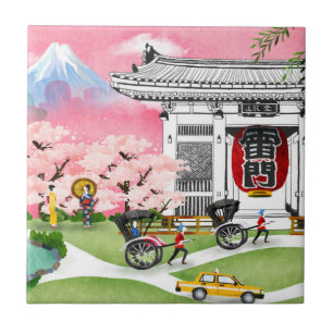 Japan Scene Ceramic Tile