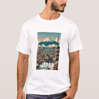 Japan Scenic T-Shirt - Iconic Japan Illustrations