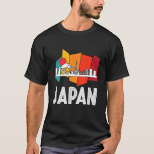 Japan Skyline Retro Tokyo From Asia With Mount Fuj T-Shirt
