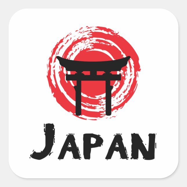 Japan Square Sticker (Front)