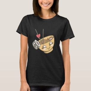 Japan Style Happy Sushi & Soup With Chopsticks T-Shirt
