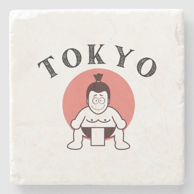 Japan Sumo Tokyo - Son of The Sun Stone Coaster (Front)