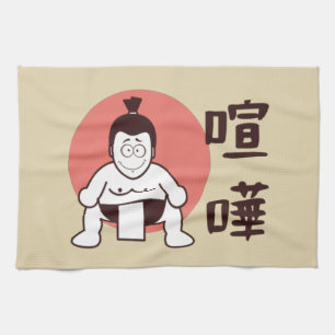 Japan Sumo, Tokyo - Traditional Japanese Sumo Tea Towel