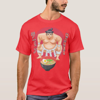 Japan Sumo Wrestler Ready To Eat Ramen Noodles 393 T-Shirt