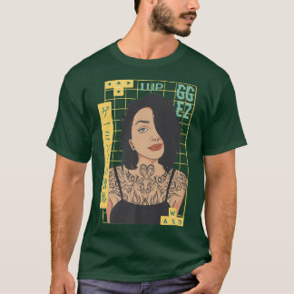 Japan Tattoo Tattoed Gamer Girl Anime Gaming WASD  T-Shirt