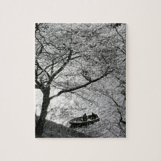 Japan, Tokyo. Cherry blossoms in the Imperial Jigsaw Puzzle (Vertical)